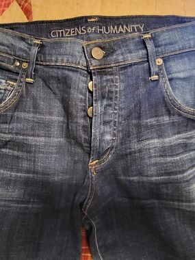 Citizens of Humanity Women's EMERSON BUTTON FLY Dark Blue Slim Jeans